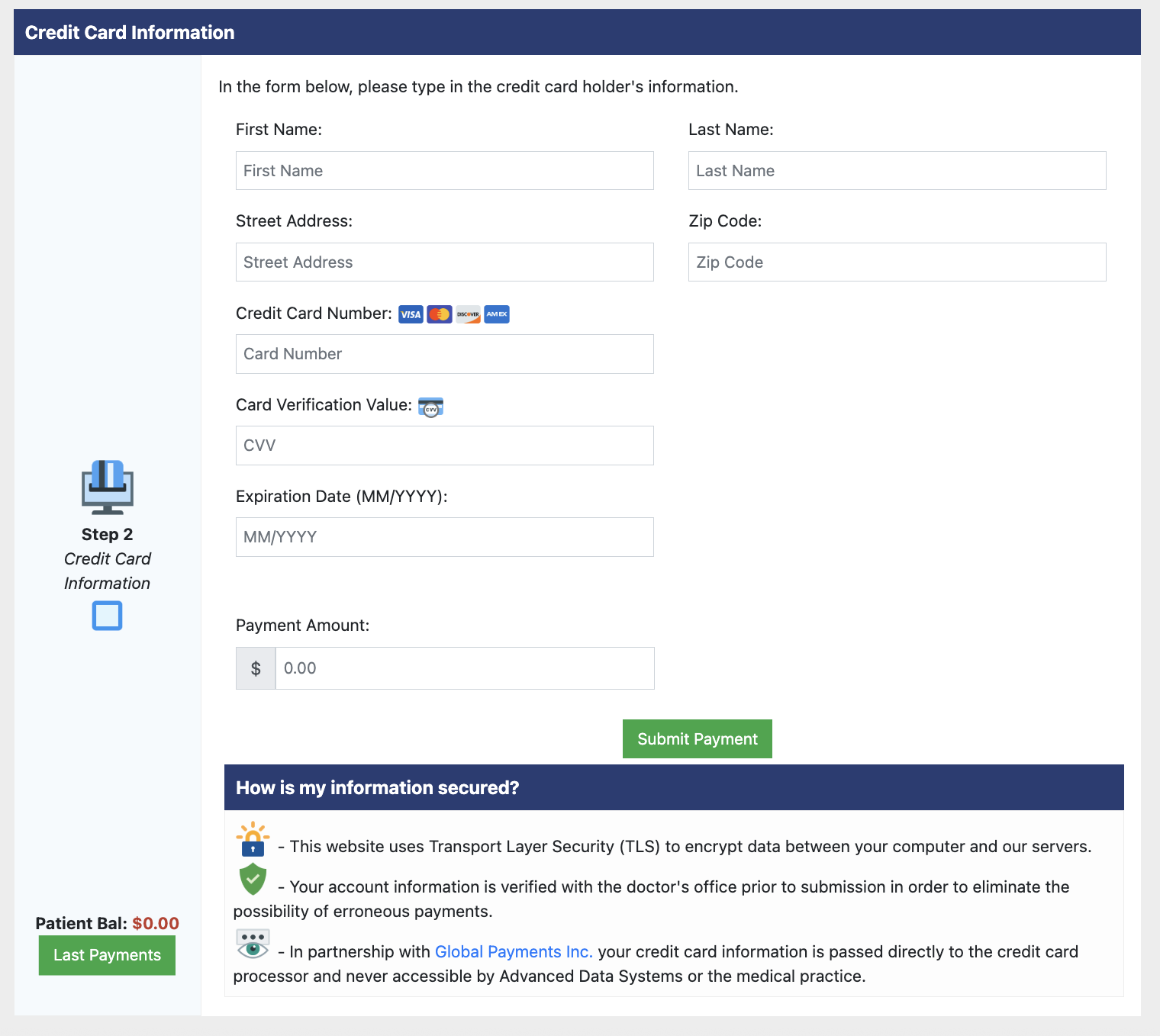 Picture of billing portal step 2: check your account balance and pay
